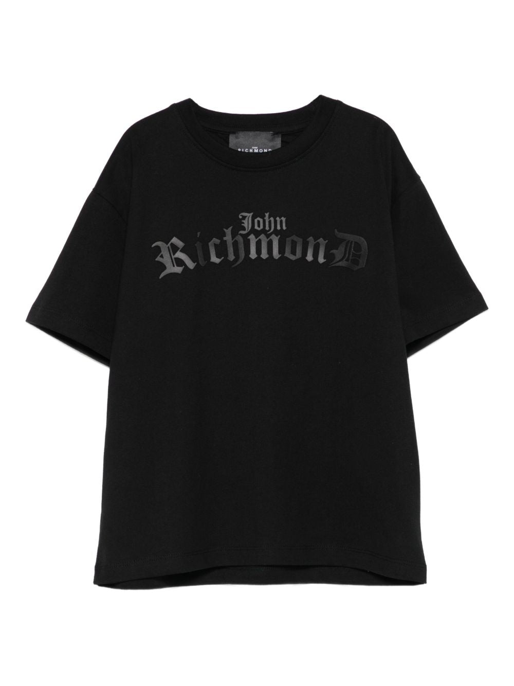 T-shirt per bambino John Richmond Junior nero con logo RBA25025TS BLACK JOHN RICHMOND KIDS 