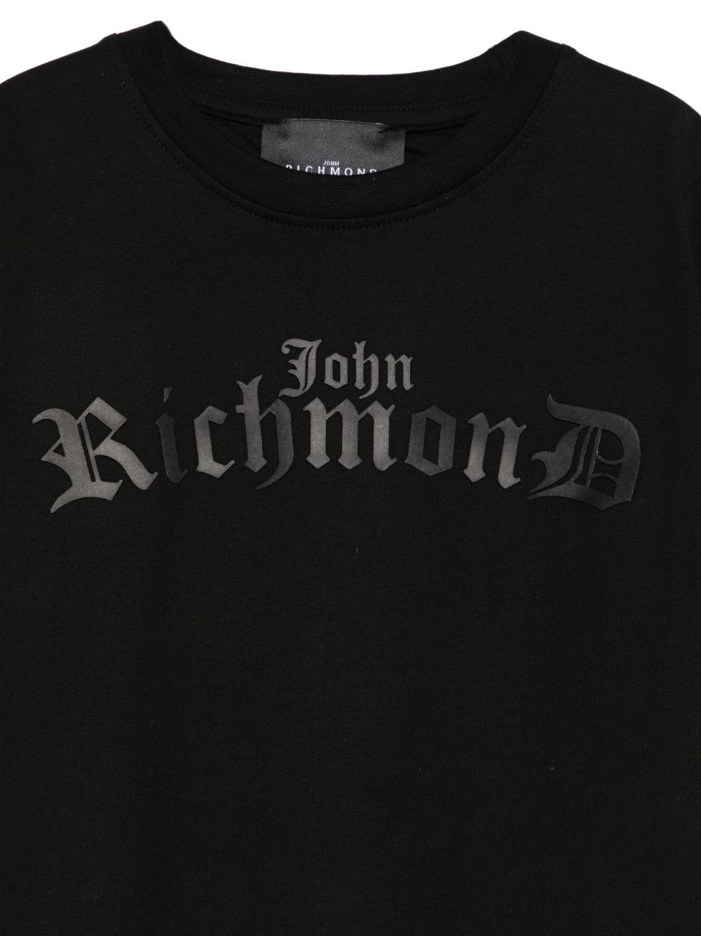T-shirt per bambino John Richmond Junior nero con logo RBA25025TS BLACK JOHN RICHMOND KIDS 
