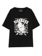 T-shirt per bambino John Richmond Junior nero con stampa grafica RBA25026TS BLACK JOHN RICHMOND KIDS 