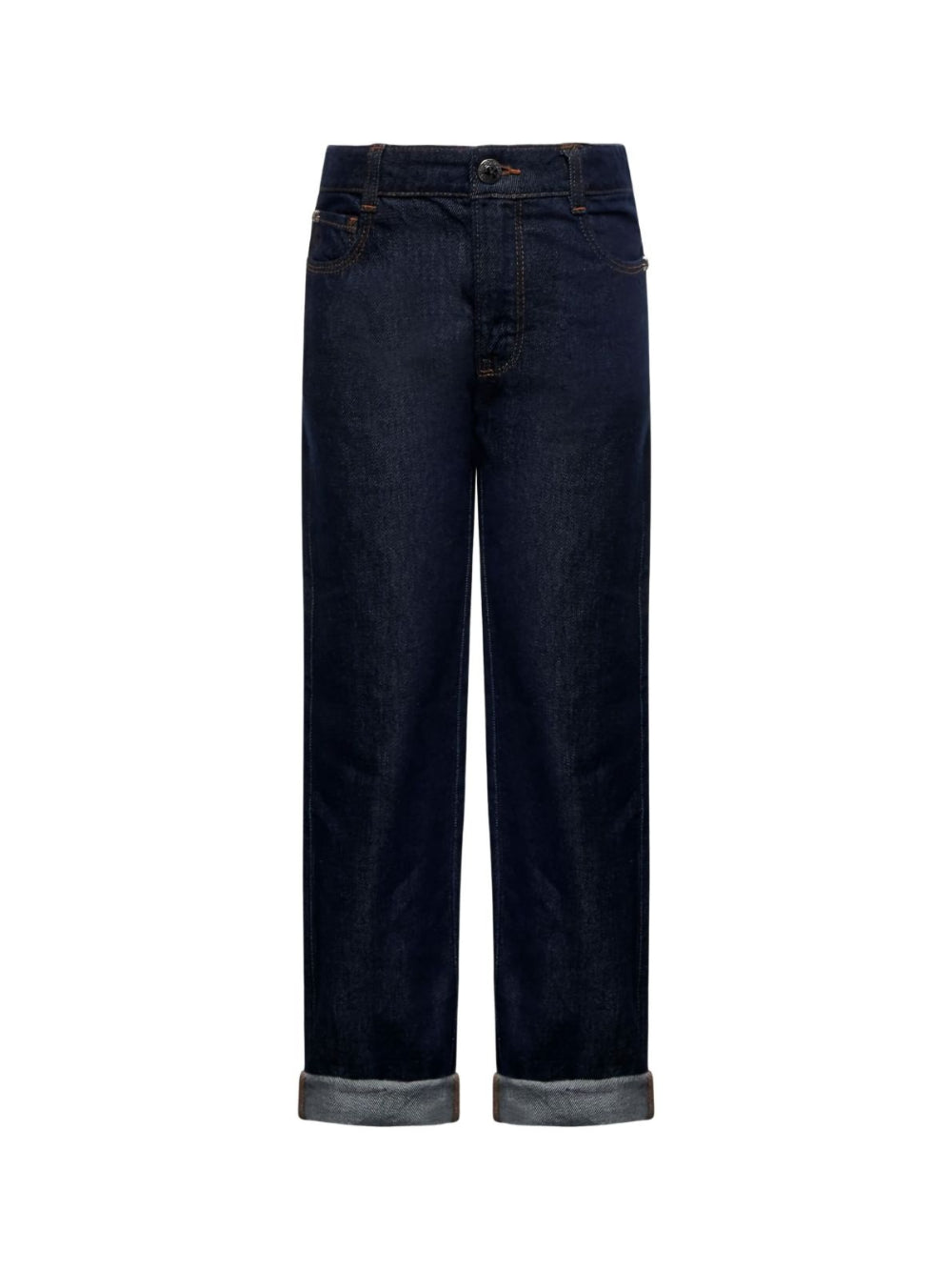 Jeans per bambino John Richmond Junior blu in denim con risvolto RBA25105JE DENIM BLUE JOHN RICHMOND KIDS 