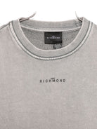 Felpa per bambino John Richmond Junior grigia con stampa logo RBA25122FE GREY STEEL JOHN RICHMOND KIDS 
