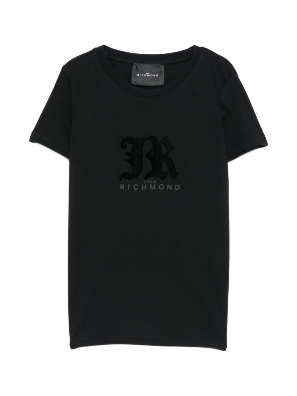 T-shirt per bambino John Richmond Junior nero con logo RGA25009TS BLACK JOHN RICHMOND KIDS 