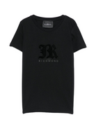 T-shirt per bambino John Richmond Junior nero con logo RGA25009TS BLACK JOHN RICHMOND KIDS 