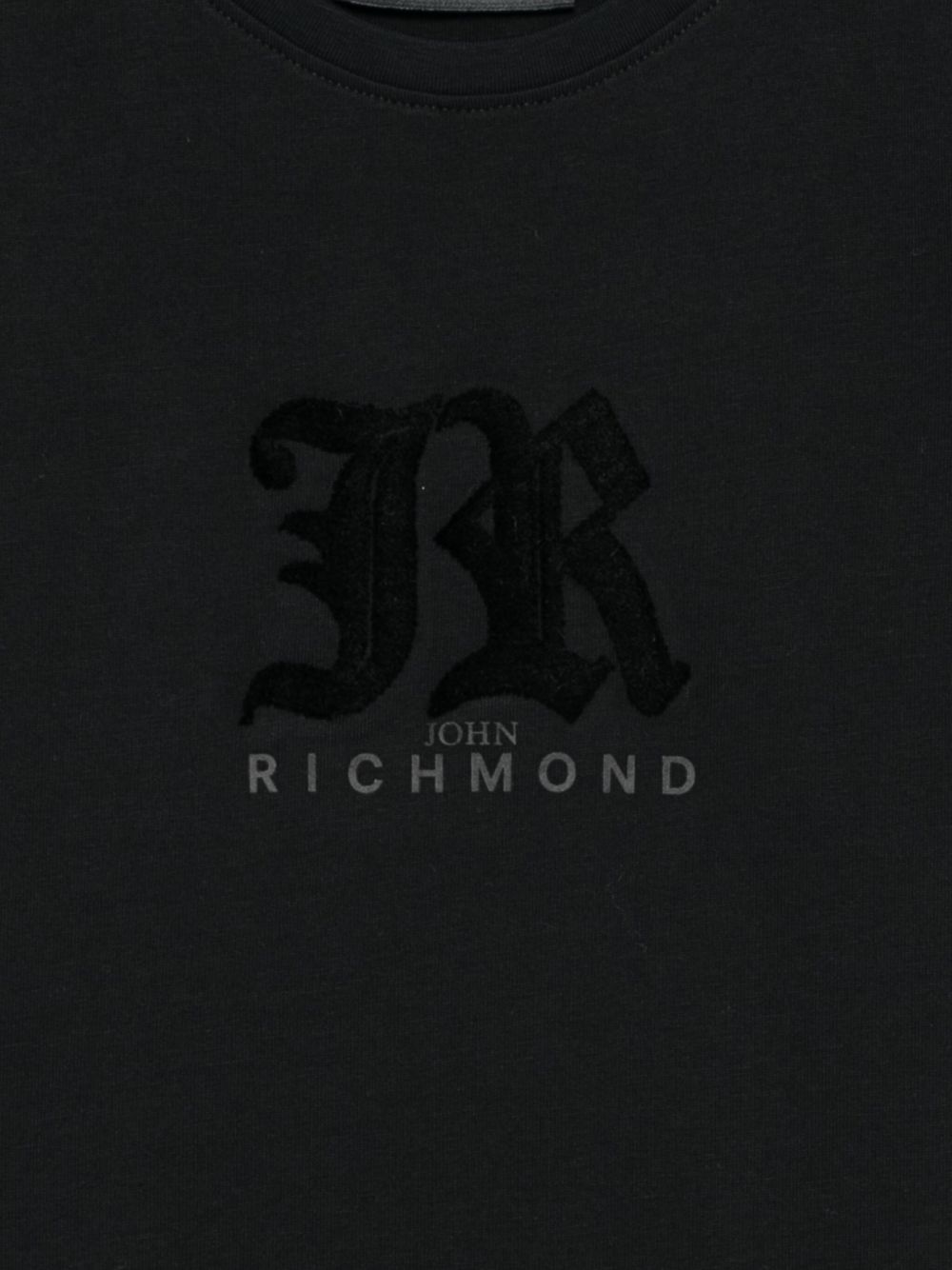 T-shirt per bambino John Richmond Junior nero con logo RGA25009TS BLACK JOHN RICHMOND KIDS 