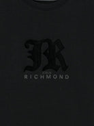 T-shirt per bambino John Richmond Junior nero con logo RGA25009TS BLACK JOHN RICHMOND KIDS 