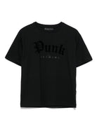 T-shirt per bambina John Richmond Junior nero con stampa grafica RGA25037TS BLACK JOHN RICHMOND KIDS 