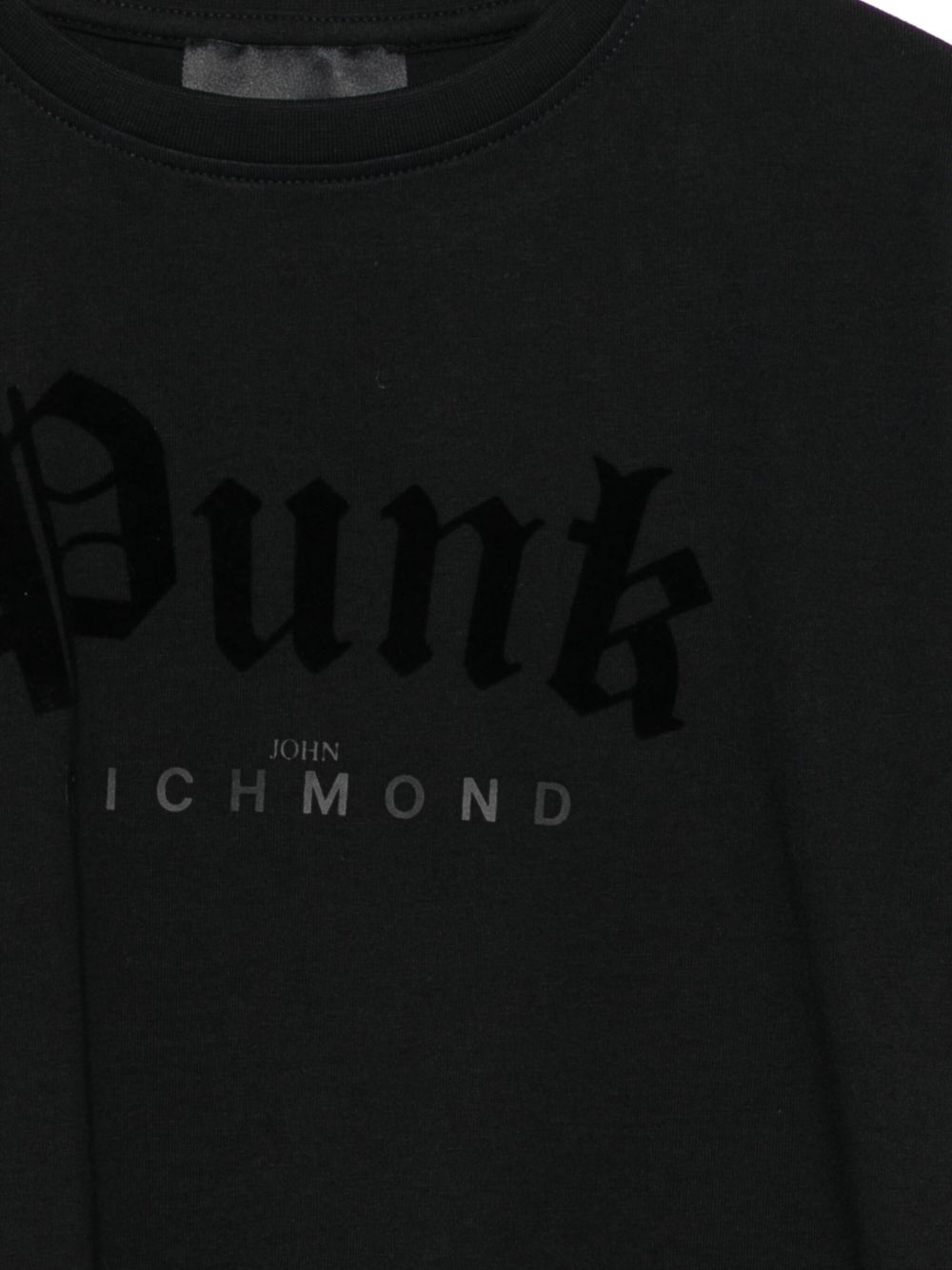 T-shirt per bambina John Richmond Junior nero con stampa grafica RGA25037TS BLACK JOHN RICHMOND KIDS 