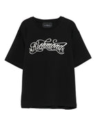 T-shirt per bambina John Richmond Junior nero con stampa logo RGA25094TS BLACK JOHN RICHMOND KIDS 