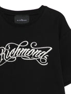 T-shirt per bambina John Richmond Junior nero con stampa logo RGA25094TS BLACK JOHN RICHMOND KIDS 