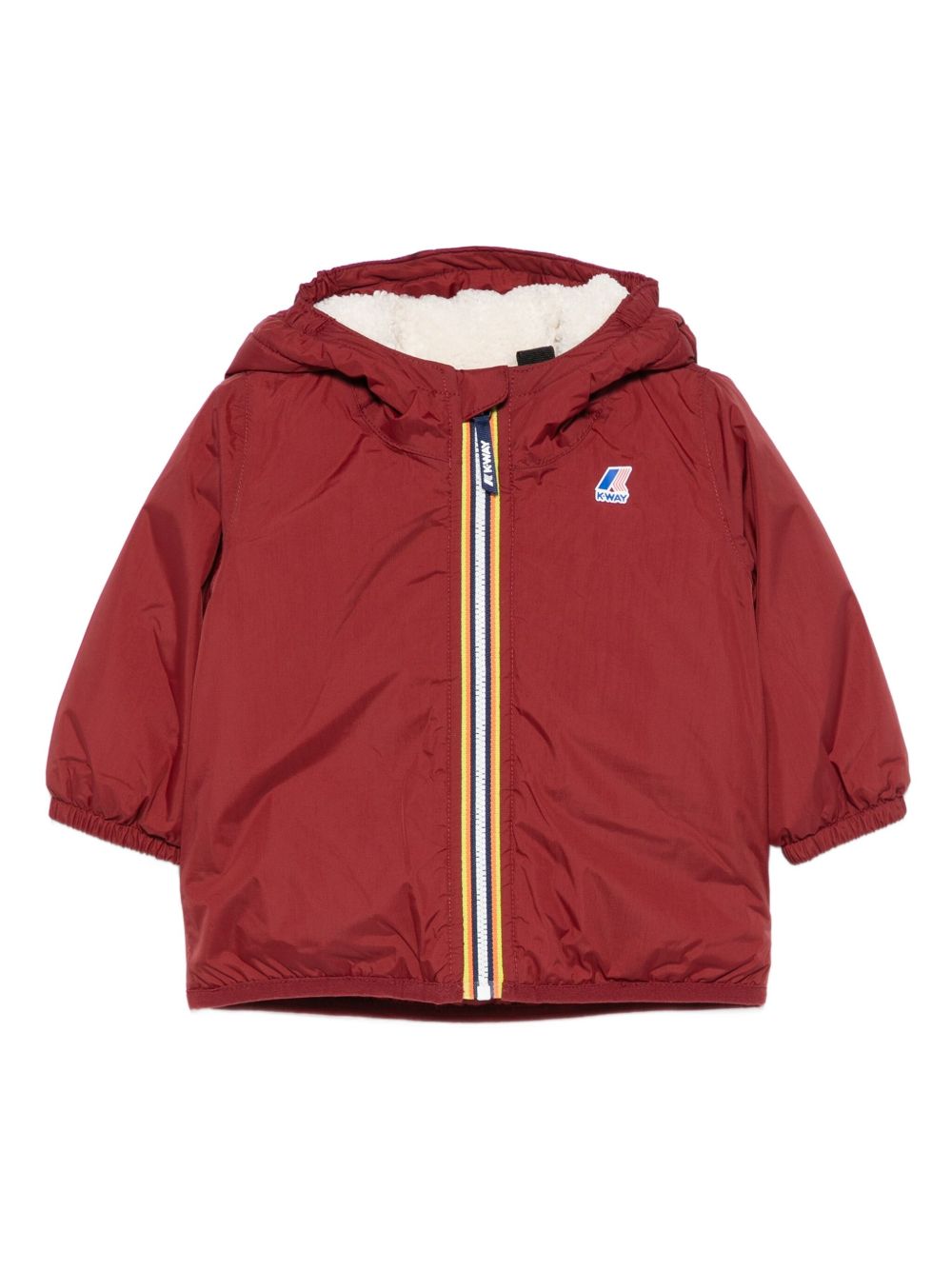 Giacca per neonati K-Way Kids rosso con cappuccio e zip frontale K7142RW WNN K-WAY KIDS 