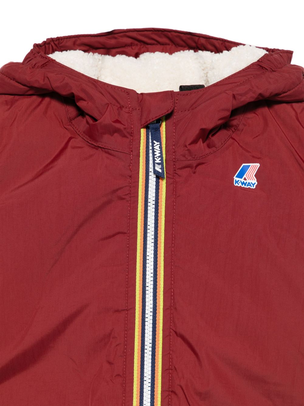 Giacca per neonati K-Way Kids rosso con cappuccio e zip frontale K7142RW WNN K-WAY KIDS 
