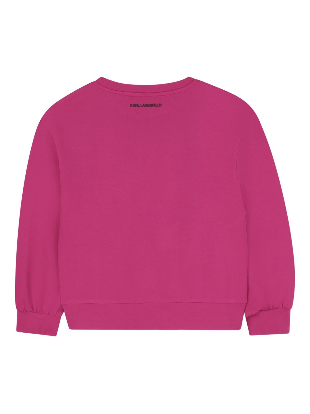 Felpa per bambina Karl Lagerfeld Kids fucsia con logo in paillettes Z30613 469 KARL LAGERFELD KIDS 