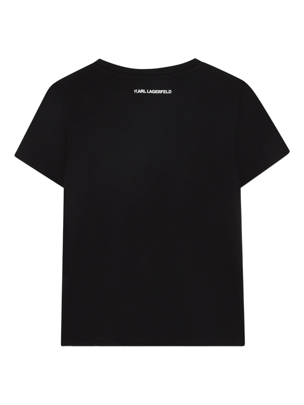 T-shirt per bambina Karl Lagerfeld Kids nero con strass Z30941 09B KARL LAGERFELD KIDS 
