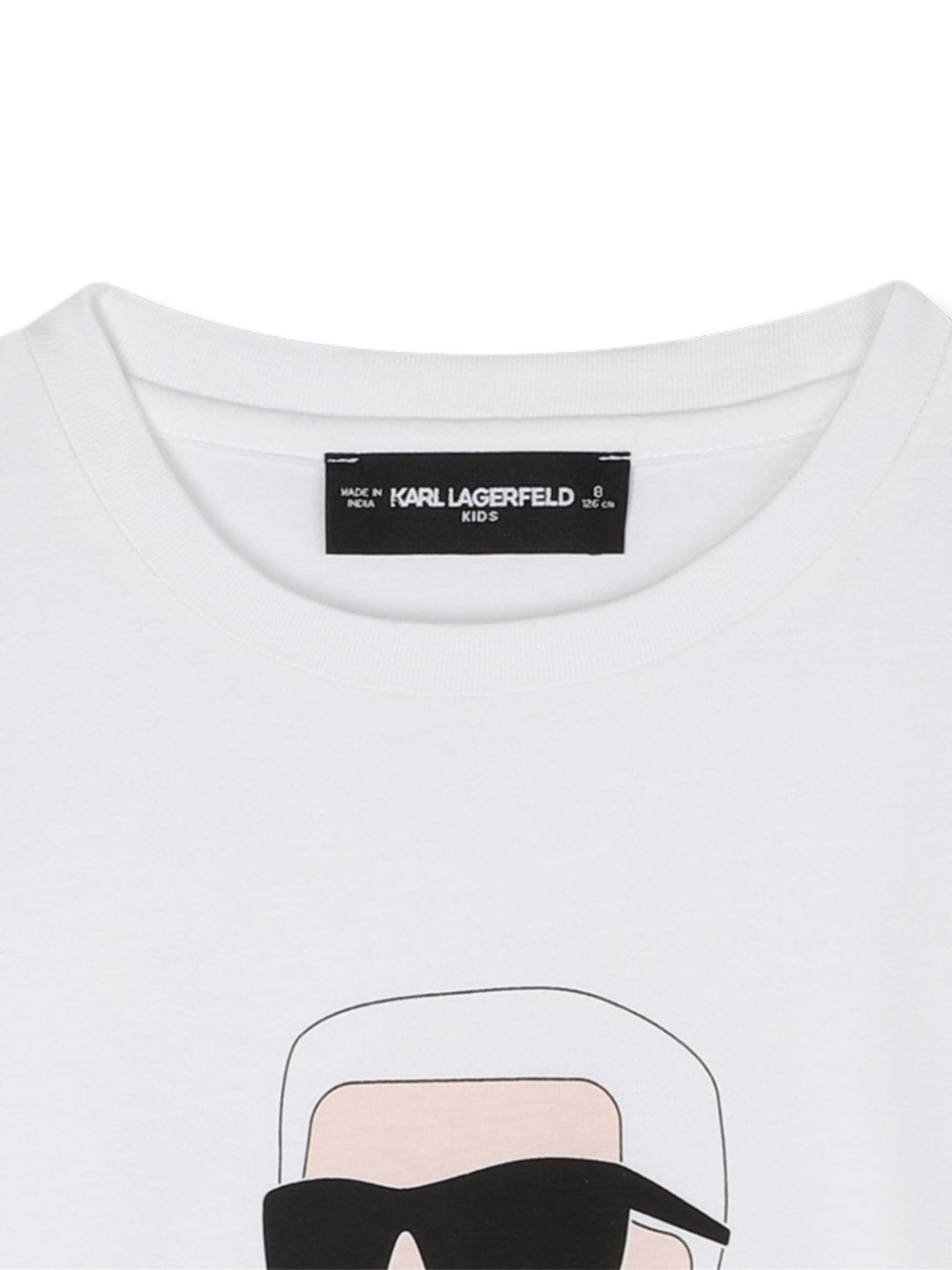 T-shirt per bambino Karl Lagerfeld Kids Ikonik Karl bianco a maniche lunghe Z30953 10P KARL LAGERFELD KIDS 