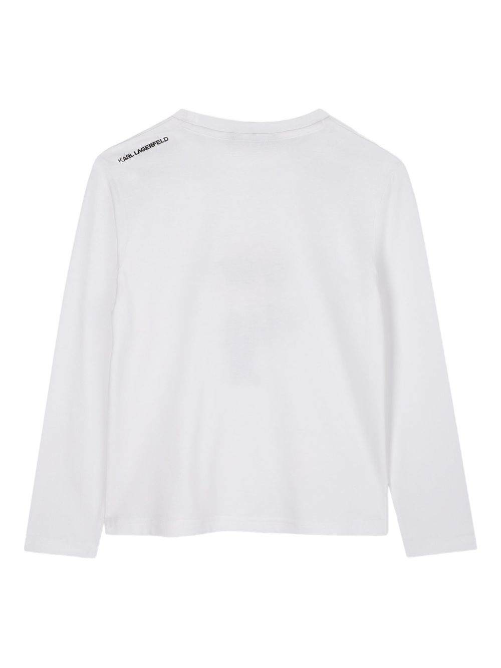 T-shirt per bambino Karl Lagerfeld Kids Ikonik Karl bianco a maniche lunghe Z30953 10P KARL LAGERFELD KIDS 