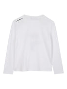 T-shirt per bambino Karl Lagerfeld Kids Ikonik Karl bianco a maniche lunghe Z30953 10P KARL LAGERFELD KIDS 