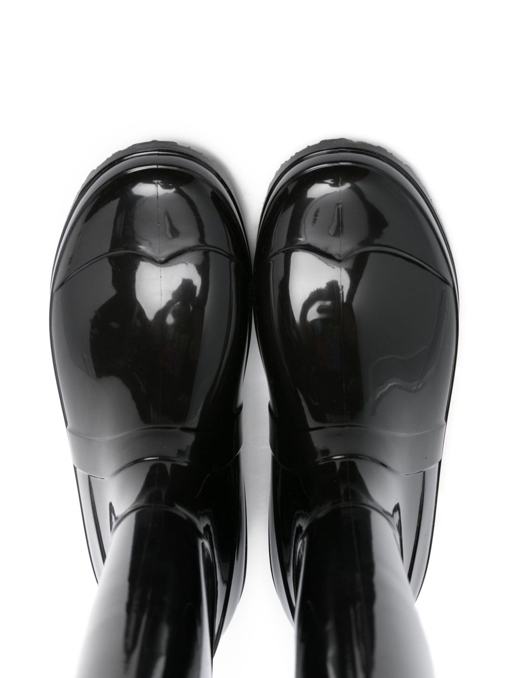 Stivali da pioggia per bambina Karl Lagerfeld Kids neri lucidi con logo Z30985 09B KARL LAGERFELD KIDS 