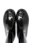 Stivali da pioggia per bambina Karl Lagerfeld Kids neri lucidi con logo Z30985 09B KARL LAGERFELD KIDS 