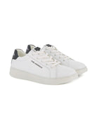 Sneakers in pelle per bambino Karl Lagerfeld Kids bianche con lacci e dettaglio con logo Z30990 10P KARL LAGERFELD KIDS 