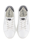 Sneakers in pelle per bambino Karl Lagerfeld Kids bianche con lacci e dettaglio con logo Z30990 10P KARL LAGERFELD KIDS 