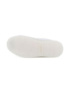 Sneakers in pelle per bambino Karl Lagerfeld Kids bianche con lacci e dettaglio con logo Z30990 10P KARL LAGERFELD KIDS 