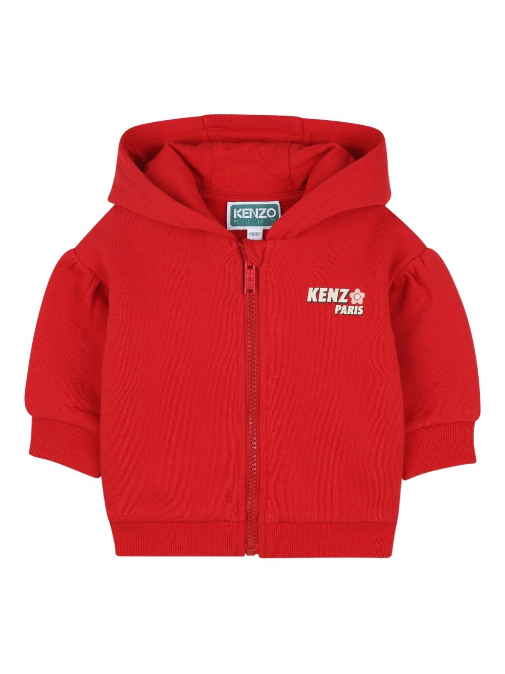 Felpa per neonata Kenzo Kids rossa con stampa con logo K61257 968 KENZO KIDS 