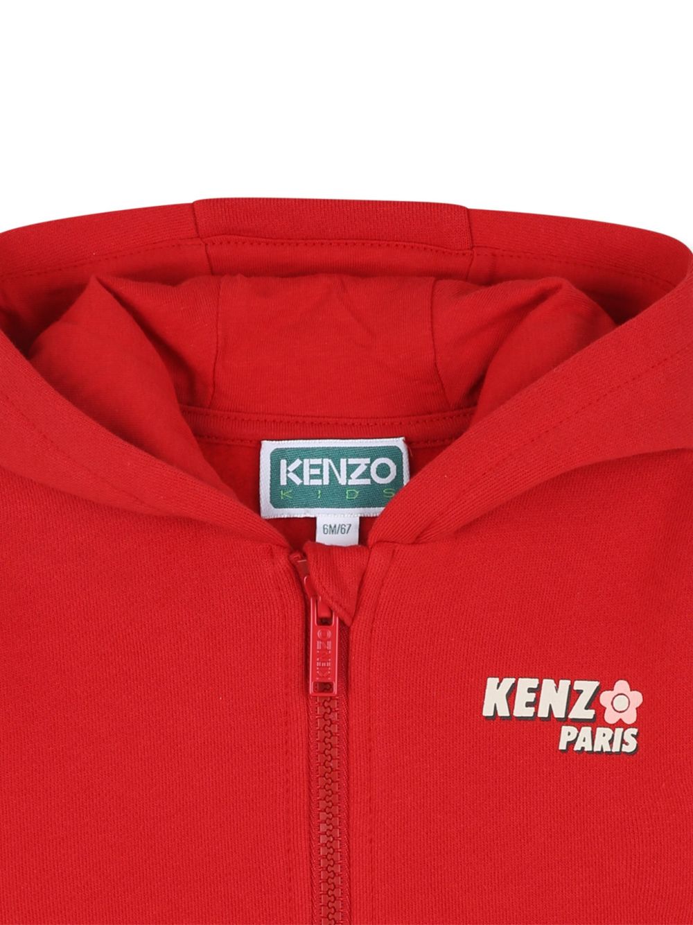 Felpa per neonata Kenzo Kids rossa con stampa con logo K61257 968 KENZO KIDS 