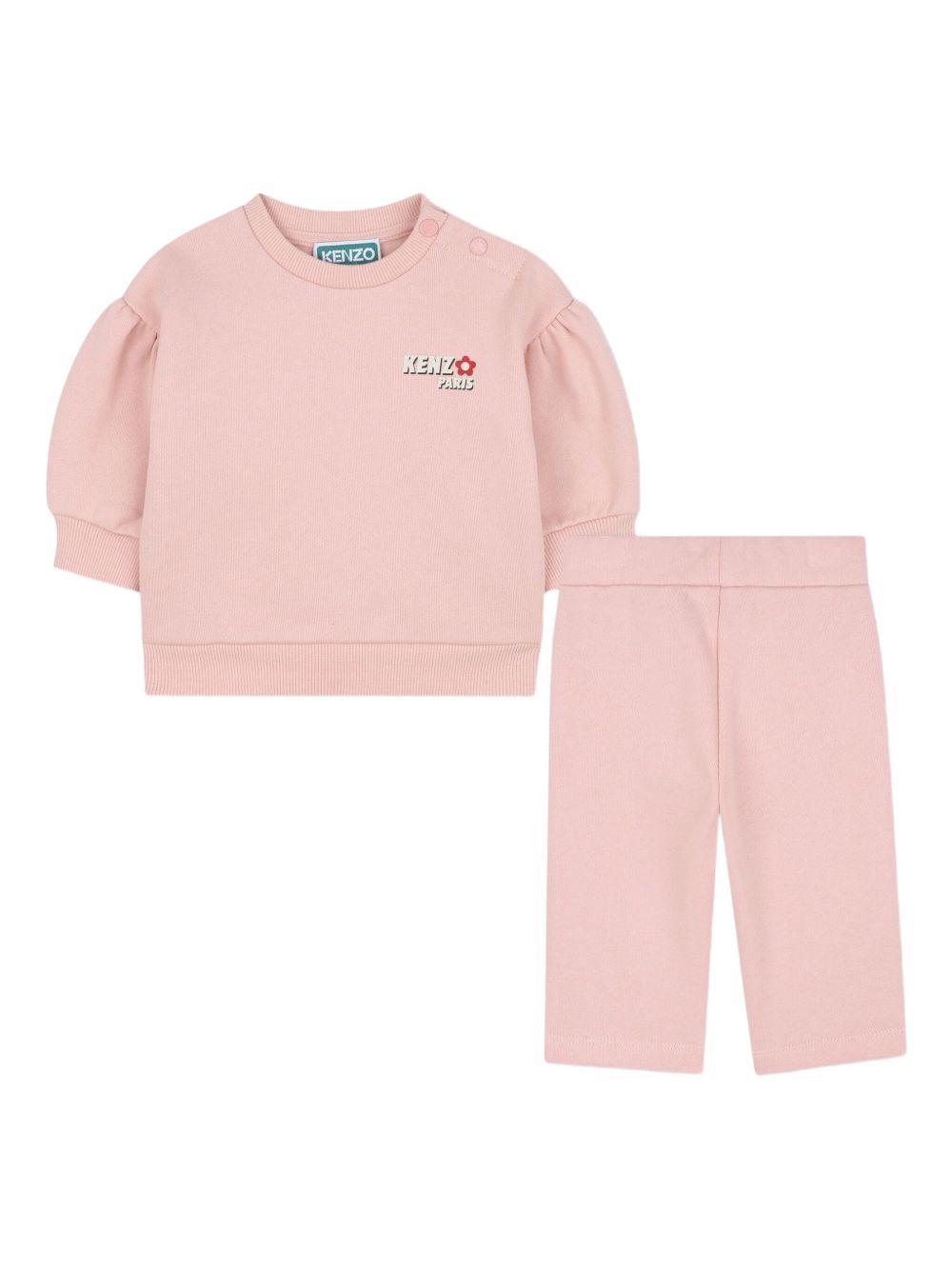 Completo tuta sportiva per neonata Kenzo Kids rosa con logo stampato K61261 47H KENZO KIDS 