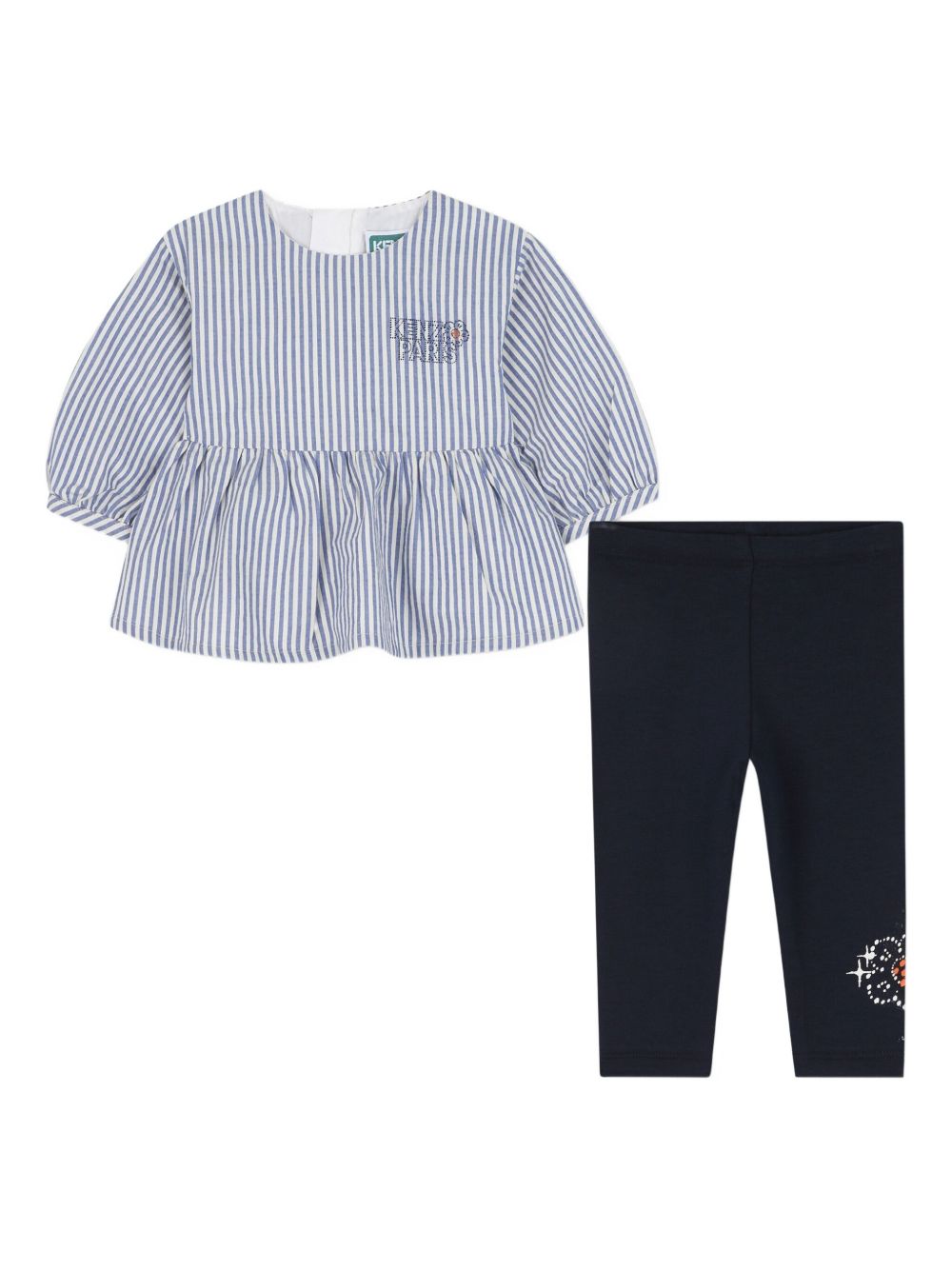 Set due pezzi per neonata Kenzo Kids blu a righe K61263 780 KENZO KIDS 