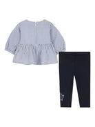 Set due pezzi per neonata Kenzo Kids blu a righe K61263 780 KENZO KIDS 