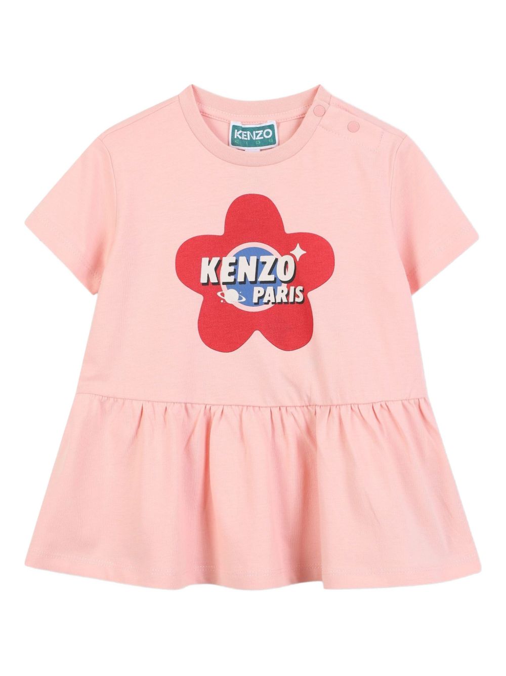 Abito per neonata Kenzo Kids rosa con stampa a fiori K61267 47H KENZO KIDS 
