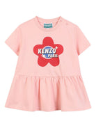 Abito per neonata Kenzo Kids rosa con stampa a fiori K61267 47H KENZO KIDS 
