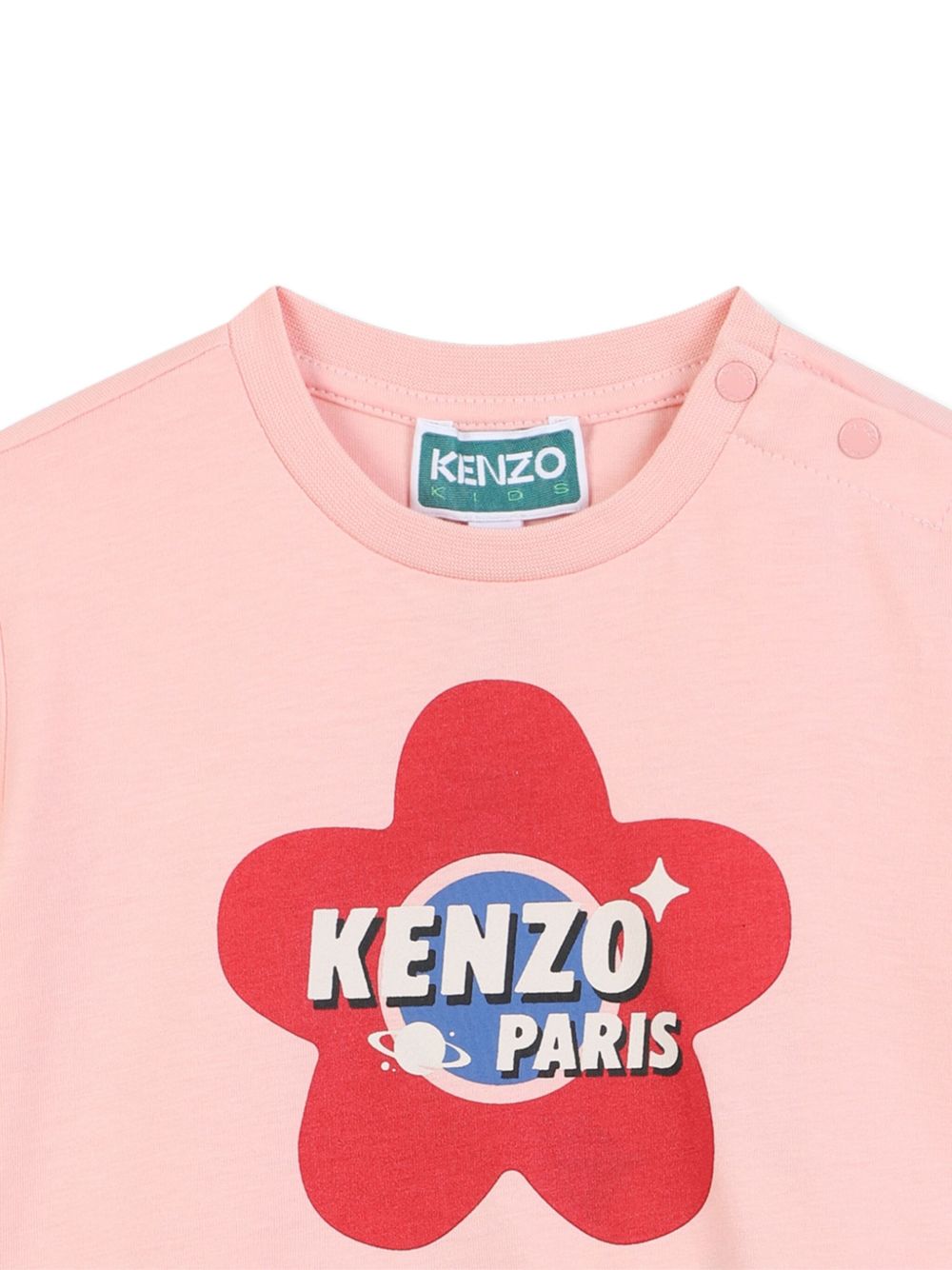 Abito per neonata Kenzo Kids rosa con stampa a fiori K61267 47H KENZO KIDS 