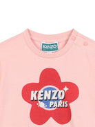 Abito per neonata Kenzo Kids rosa con stampa a fiori K61267 47H KENZO KIDS 