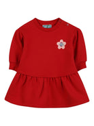 Abito per neonata Kenzo Kids rosso con stampa a fiori con logo K61273 968 KENZO KIDS 