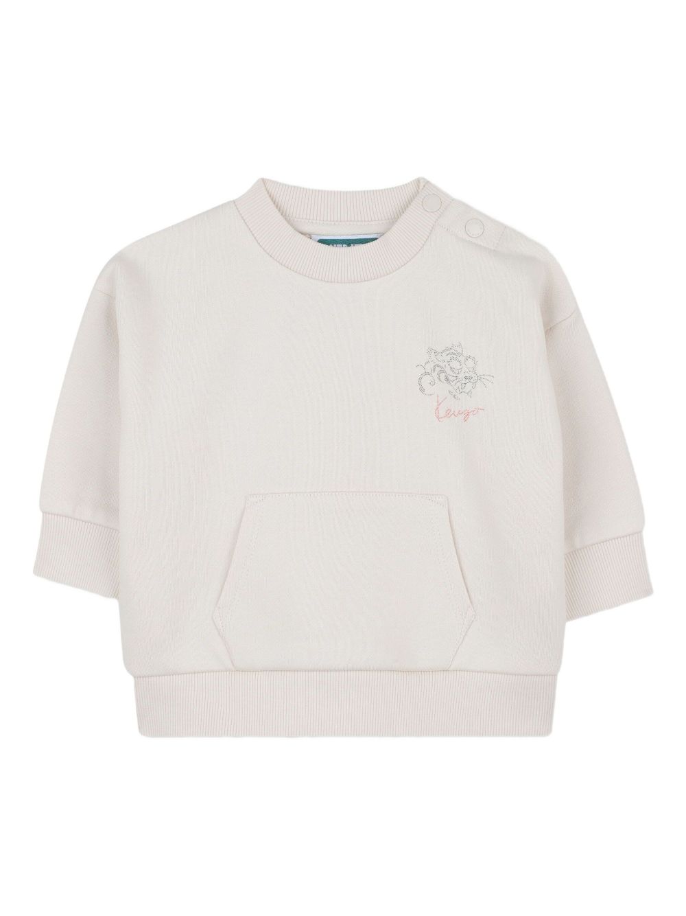 Felpa per neonato Kenzo Kids beige con stampa grafica sul retro K61290 21G KENZO KIDS 