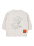 Felpa per neonato Kenzo Kids beige con stampa grafica sul retro K61290 21G KENZO KIDS 