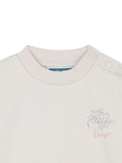 Felpa per neonato Kenzo Kids beige con stampa grafica sul retro K61290 21G KENZO KIDS 