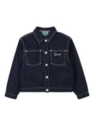 Giacca per bambina Kenzo Kids in denim con logo ricamato K61304 Z35 KENZO KIDS 