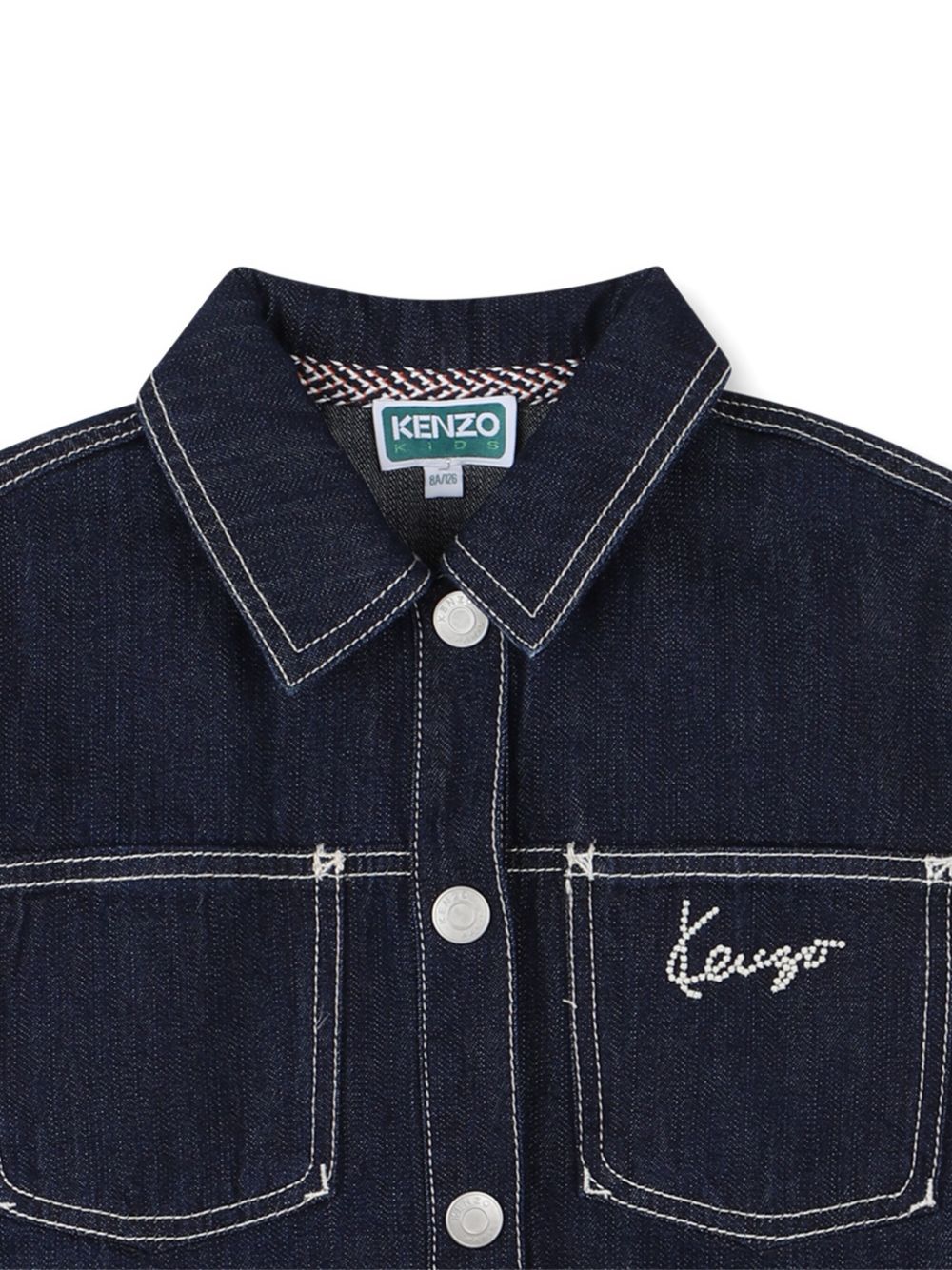 Giacca per bambina Kenzo Kids in denim con logo ricamato K61304 Z35 KENZO KIDS 