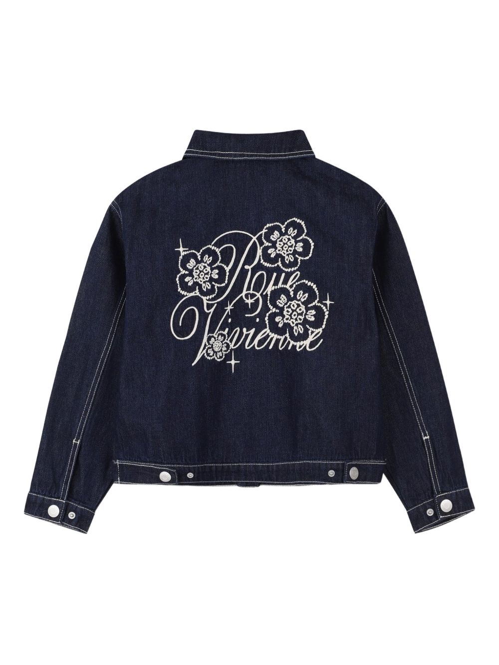 Giacca per bambina Kenzo Kids in denim con logo ricamato K61304 Z35 KENZO KIDS 