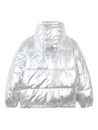 Giubbino per bambina Kenzo Kids color argento con logo sul davanti K61305 M54 KENZO KIDS 