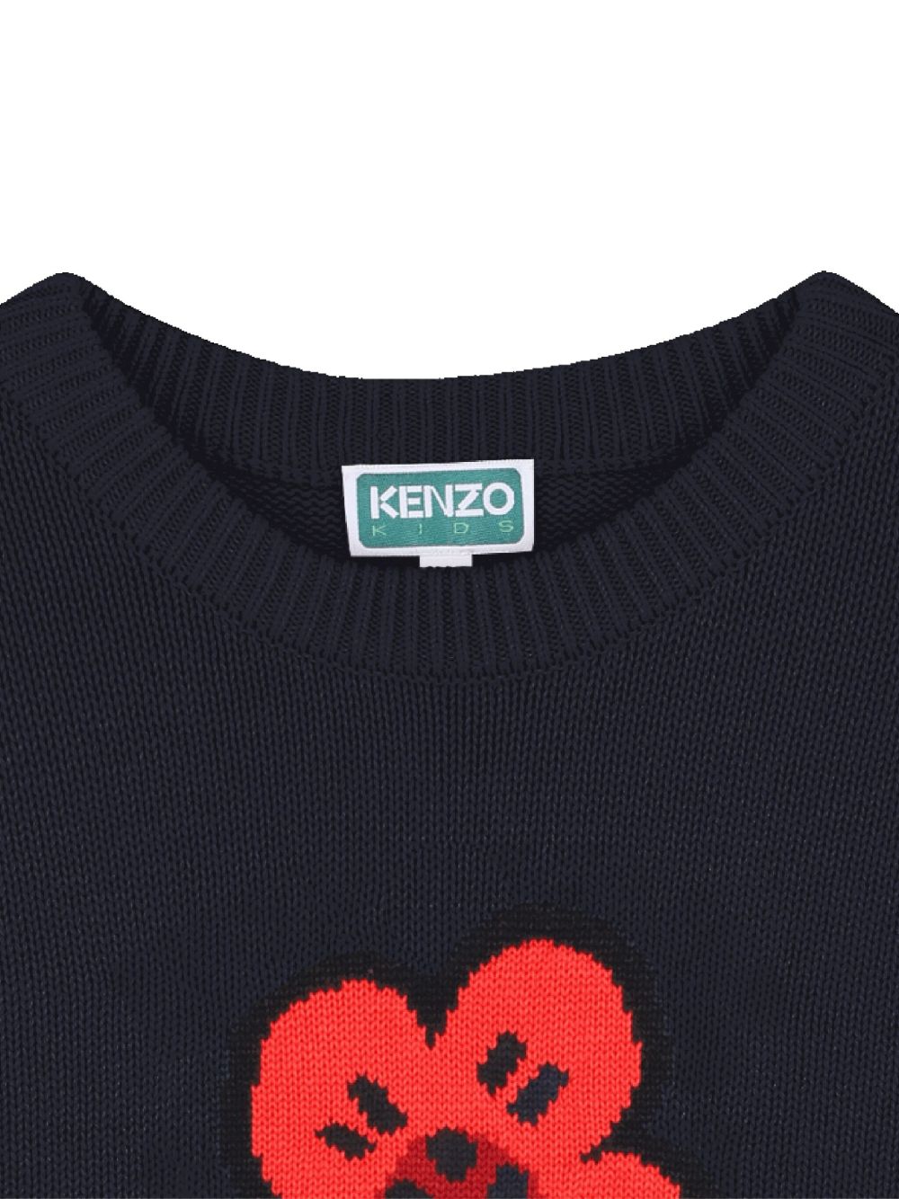 Maglione per bambina Kenzo Kids blu con Boke Flower jacquard K61334 845 KENZO KIDS 