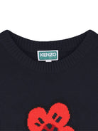 Maglione per bambina Kenzo Kids blu con Boke Flower jacquard K61334 845 KENZO KIDS 