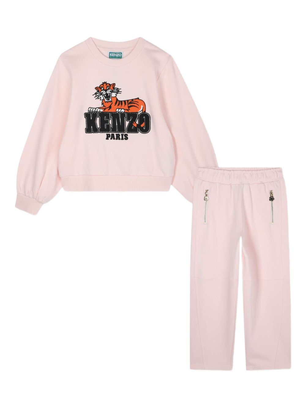 Set tuta sportiva per bambina Kenzo Kids rosa con logo Kenzo K61335 46M KENZO KIDS 
