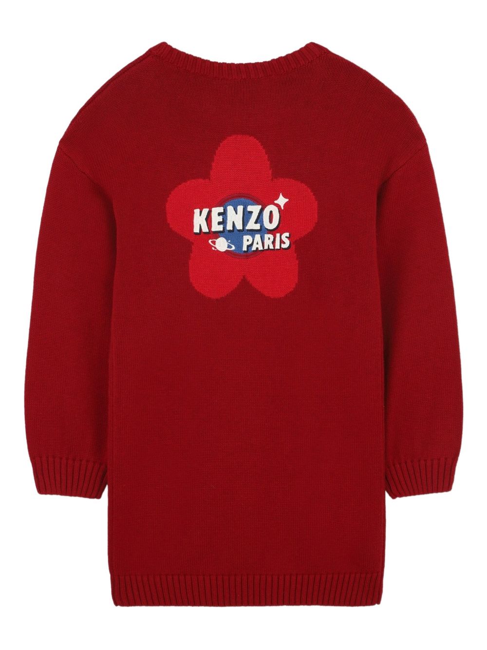 Abito per bambina Kenzo Kids rosso con dettaglio Boke Flower K61344 956 KENZO KIDS 