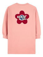 Abito per bambina Kenzo Kids rosa con stampa logo sul petto K61346 47H KENZO KIDS 