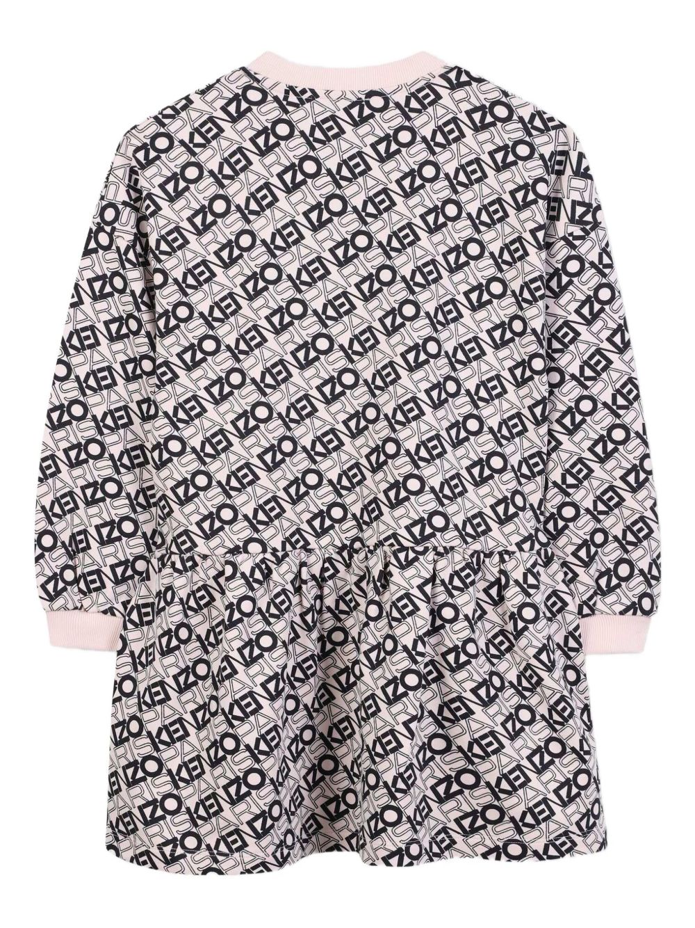Abito per bambina Kenzo Kids rosa con stampa logo all-over K61355 46M KENZO KIDS 