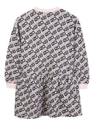 Abito per bambina Kenzo Kids rosa con stampa logo all-over K61355 46M KENZO KIDS 