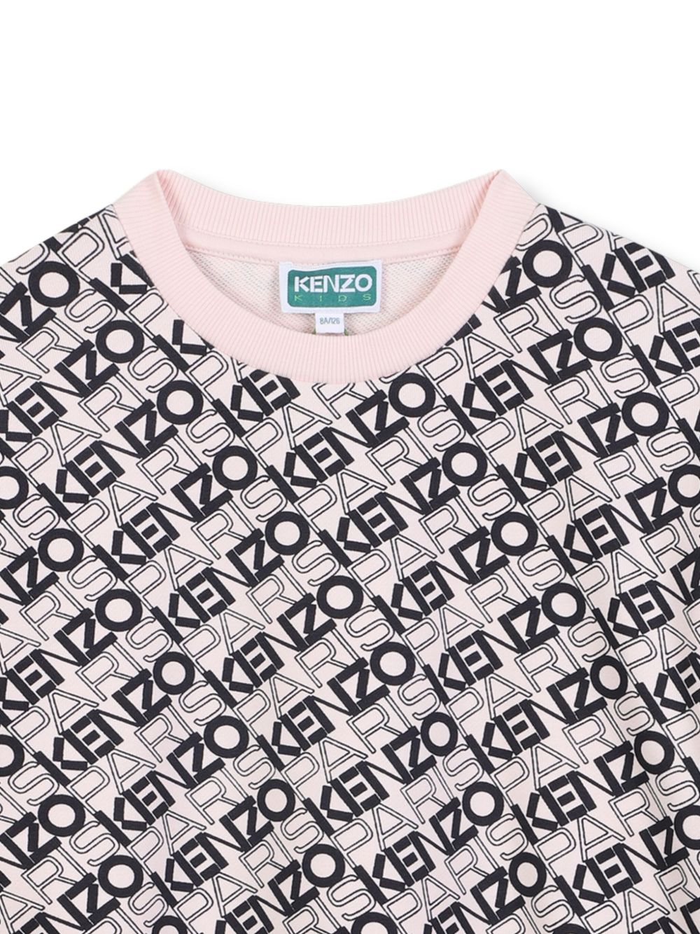 Abito per bambina Kenzo Kids rosa con stampa logo all-over K61355 46M KENZO KIDS 